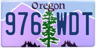 OR license plate 976WDT