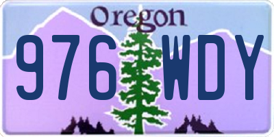 OR license plate 976WDY