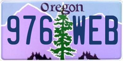 OR license plate 976WEB