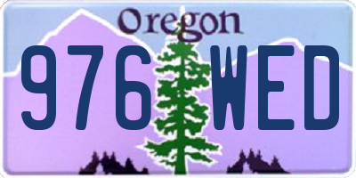OR license plate 976WED