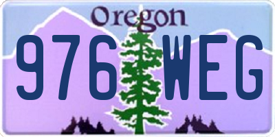 OR license plate 976WEG