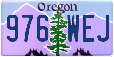 OR license plate 976WEJ