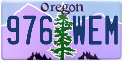 OR license plate 976WEM