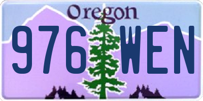 OR license plate 976WEN