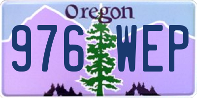 OR license plate 976WEP