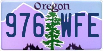 OR license plate 976WFE