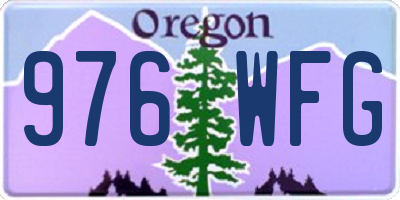 OR license plate 976WFG