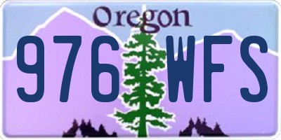 OR license plate 976WFS