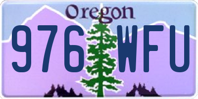 OR license plate 976WFU