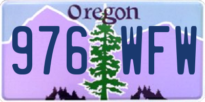 OR license plate 976WFW
