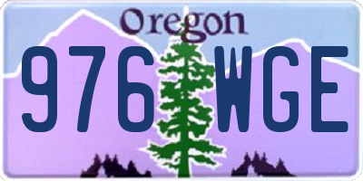 OR license plate 976WGE