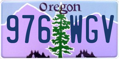 OR license plate 976WGV