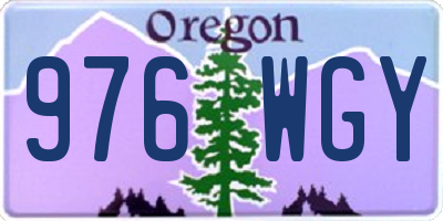 OR license plate 976WGY