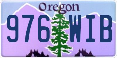 OR license plate 976WIB