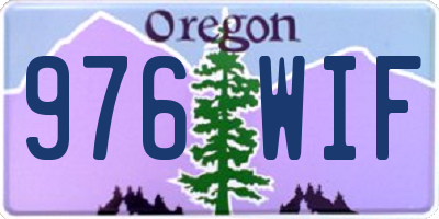 OR license plate 976WIF