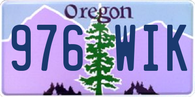 OR license plate 976WIK