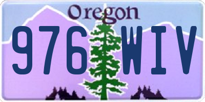 OR license plate 976WIV