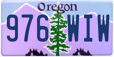 OR license plate 976WIW