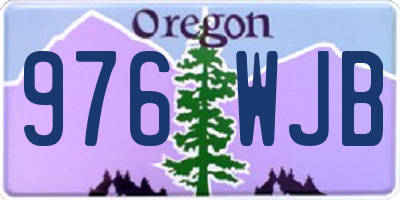 OR license plate 976WJB
