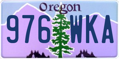 OR license plate 976WKA