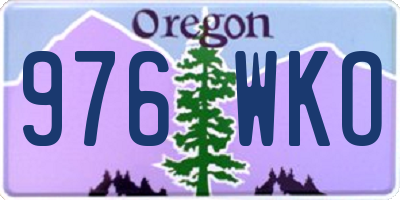 OR license plate 976WKO
