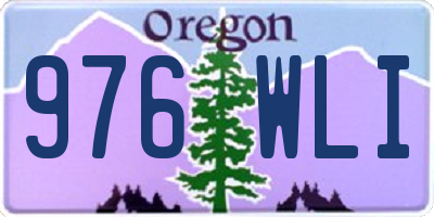 OR license plate 976WLI