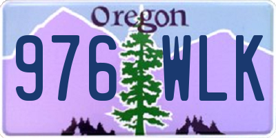 OR license plate 976WLK