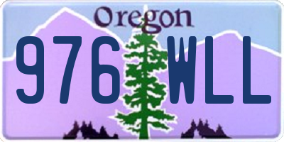 OR license plate 976WLL