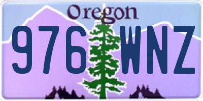 OR license plate 976WNZ