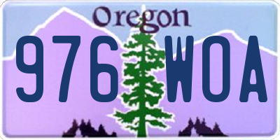OR license plate 976WOA