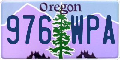 OR license plate 976WPA