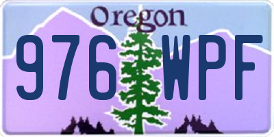 OR license plate 976WPF