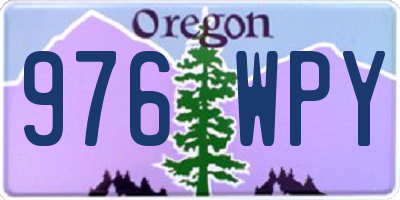 OR license plate 976WPY