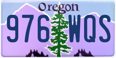 OR license plate 976WQS
