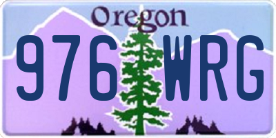OR license plate 976WRG