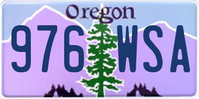 OR license plate 976WSA