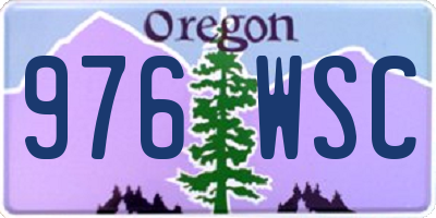 OR license plate 976WSC