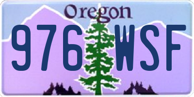 OR license plate 976WSF