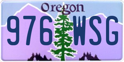 OR license plate 976WSG
