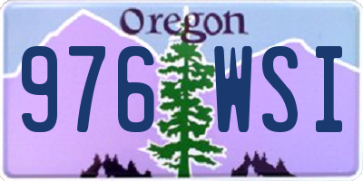 OR license plate 976WSI