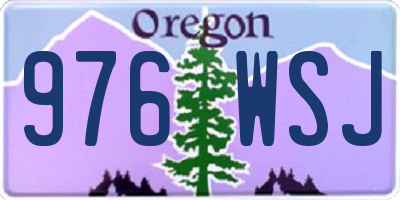 OR license plate 976WSJ