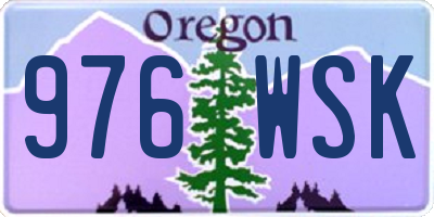 OR license plate 976WSK