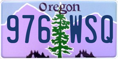 OR license plate 976WSQ