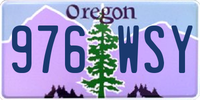 OR license plate 976WSY