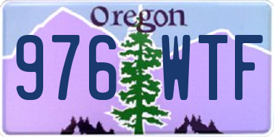 OR license plate 976WTF