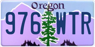 OR license plate 976WTR
