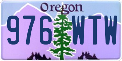 OR license plate 976WTW