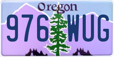 OR license plate 976WUG