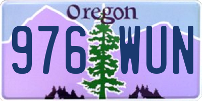 OR license plate 976WUN