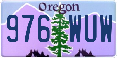 OR license plate 976WUW